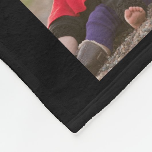 Eenvoudig Modern 8 Photo Collage Aangepaste Tekst Fleece Deken (Hoek)