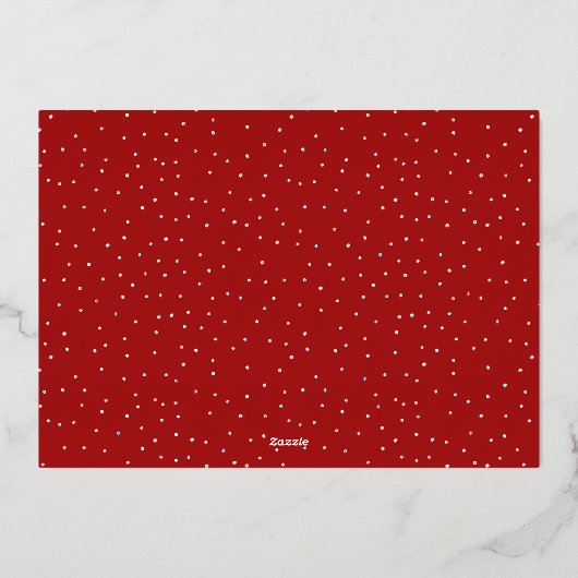 Eenvoudig Modern 9 Fotocollage Vrolijk Kerstfeest Folie Feestdagenkaart (Achterkant)