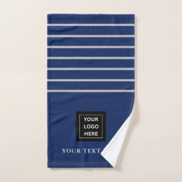 Eenvoudig modern aangepast bedrijfslogo en tekst  handdoek