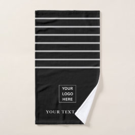 Eenvoudig Modern Aangepast Bedrijfslogo en Tekst  Handdoek