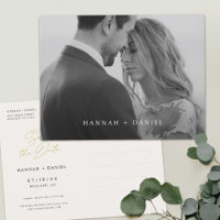 Eenvoudig Modern Aangepast Foto Bewaar de Datum