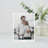 Eenvoudig modern aangepast fotohuwelijk Bedankt Briefkaart (Staand voorkant)