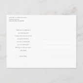 Eenvoudig modern aangepast fotohuwelijk Bedankt Briefkaart (Achterkant)