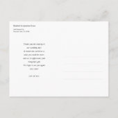 Eenvoudig modern aangepast fotohuwelijk Bedankt Briefkaart (Achterkant)