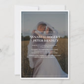 Eenvoudig modern aangepast fotohuwelijk kaart (Voorkant)