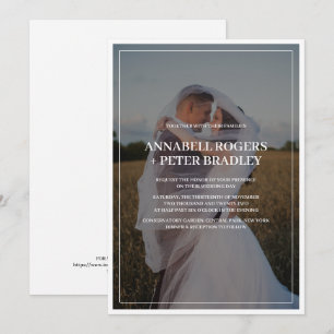 Eenvoudig modern aangepast fotohuwelijk kaart