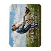 Eenvoudig modern aangepast fotohuwelijk sparen de  magneet (Verticaal)