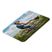 Eenvoudig modern aangepast fotohuwelijk sparen de  magneet (Linkerzijde)