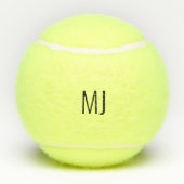 Eenvoudig modern aangepast monogram tennisballen (Achterkant)