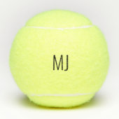Eenvoudig modern aangepast monogram tennisballen (Voorkant)