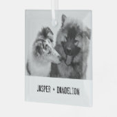 Eenvoudig, modern aangepast pakket of mensen glas ornament (Voorkant links)