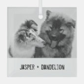 Eenvoudig, modern aangepast pakket of mensen glas ornament (Voorkant)