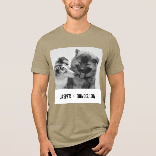 Eenvoudig, modern aangepast pakket of mensen Tri-Blend shirt (Voorkant)