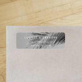Eenvoudig Modern Aangepast | Palmboom | Retouradre Etiket