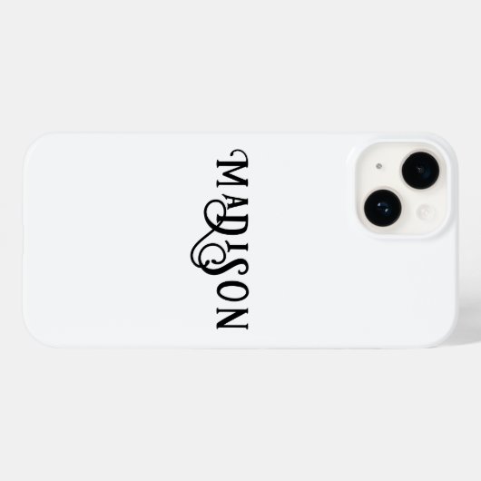 Eenvoudig modern aangepaste kalligrafie-script Case-Mate iPhone case (Achterkant (horizontaal))