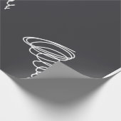 Eenvoudig modern Abstract Tornado Pattern Black Cadeaupapier (Hoek)