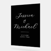 Eenvoudig Modern Acryl Huwelijk Welkom Teken Bord (Hoek)