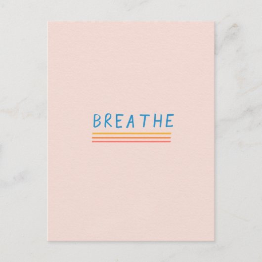 Eenvoudig, modern "ademhalen"-briefkaart briefkaart (Voorkant)