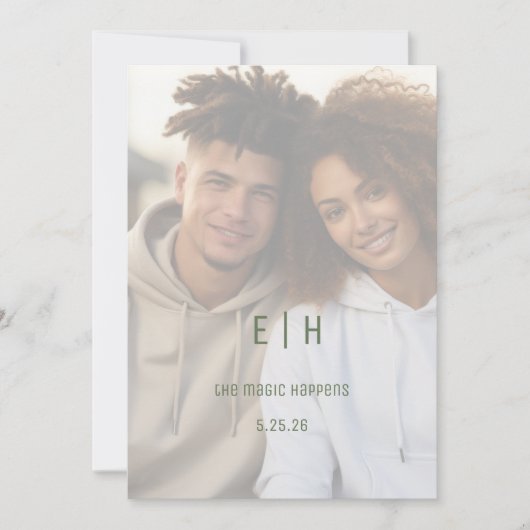 Eenvoudig Modern Afdrukbaar Bewaar De Datum Save The Date (Voorkant)