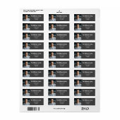 Eenvoudig Modern Afstudeerfoto Adres Etiket (Full Sheet)