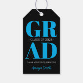 Eenvoudig modern Afstuderen Dank u Gift Label Cadeaulabel (Voorkant)