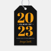 Eenvoudig modern Afstuderen Dank u Gift Label Cadeaulabel (Voorkant)