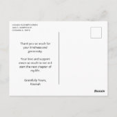 Eenvoudig modern Afstuderen foto dank u Briefkaart (Achterkant)