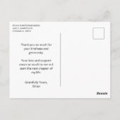 Eenvoudig modern Afstuderen foto dank u Briefkaart (Achterkant)