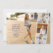 Eenvoudig modern Afstuderen Fotostrip Aankondiging (Voorkant)