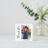 Eenvoudig modern Afstuderen Informatiekaartje (Staand voorkant)