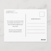 Eenvoudig Modern Afstuderen zwart 3 foto aankondig Briefkaart (Achterkant)