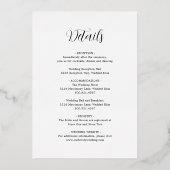 Eenvoudig, modern, alles-in-één Roos goud Folie Uitnodiging (Achterkant)