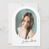 Eenvoudig Modern Arch Typografie Afstuderen Kaart (Achterkant)