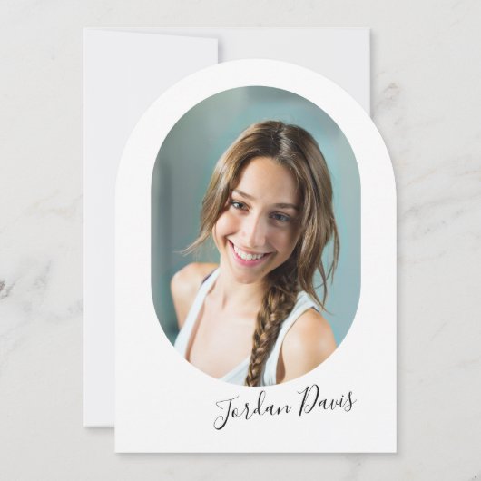 Eenvoudig Modern Arch Typografie Afstuderen Kaart (Achterkant)