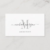 Eenvoudig Modern Architect Script Zakelijk  Visitekaartje (Voorkant)