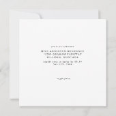 Eenvoudig Modern B/W vierkant 75e verjaardagsfeest Kaart (Achterkant)