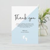 Eenvoudig modern Baby shower Dank u baby Kaart (Staand voorkant)