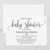 Eenvoudig Modern Baby shower minimalistische moede Kaart (Voorkant / Achterkant)