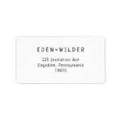 Eenvoudig modern Baby shower RSVP-retouradres Etiket (Voorkant)