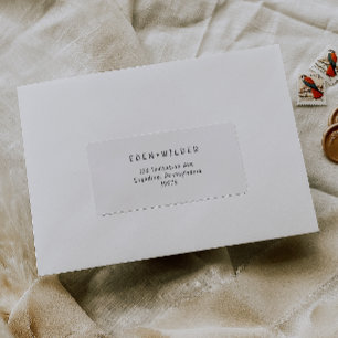 Eenvoudig modern Baby shower RSVP-retouradres Etiket