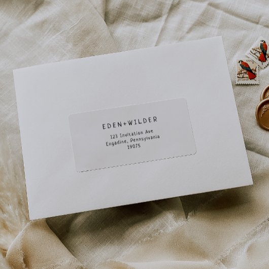 Eenvoudig modern Baby shower RSVP-retouradres Etiket