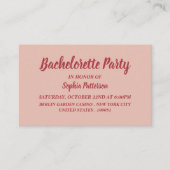 Eenvoudig & modern, Bachelorette Party Ticket nodi (Voorkant)
