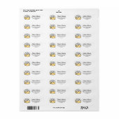Eenvoudig Modern Bakery Chef White Retouradres Etiket (Full Sheet)