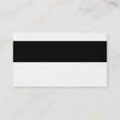 EENVOUDIG MODERN BAND effen zwart wit Visitekaartje (Achterkant)