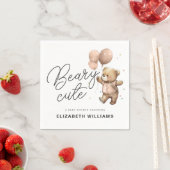 Eenvoudig Modern Beary Schattige Baby shower Party Servet (Insitu)
