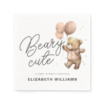 Eenvoudig Modern Beary Schattige Baby shower Party