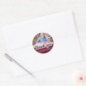 Eenvoudig modern, bedankt foto-Afstuderen Ronde Sticker (Envelop)