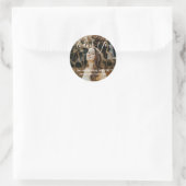Eenvoudig modern, bedankt foto-Afstuderen Ronde Sticker (Tas)