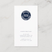 Eenvoudig Modern Bedrijf Logo Loyaliteit Kortingskaartje (Achterkant)