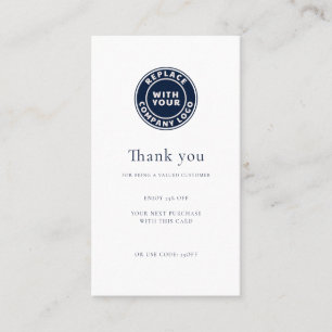 Eenvoudig Modern Bedrijf Logo Loyaliteit Kortingskaartje